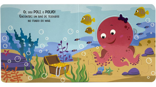 Leia, Encaixe & Brinque: Animais Marinhos, de Mammoth World. Editorial Happy Books, capa dura em português, 2022