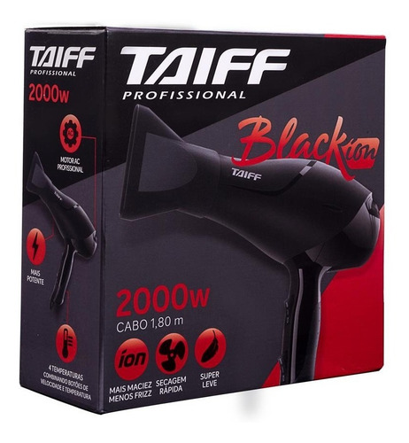 Imagem 7 de 7 de Taiff Secador Black Ion 2000w 110v