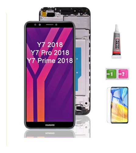 Pantalla Lcd Con Marco Para Huawei Y7 2018 Y7 Prime 2018