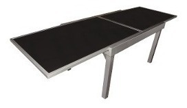 NEGRO MESA PLEGABLE DE ALUMINIO 80x120cm