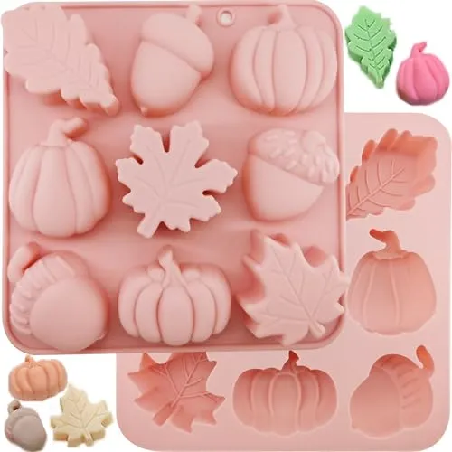 Molde De Silicona 3d Con Forma De Calabaza Para Otoño, 2 Uni