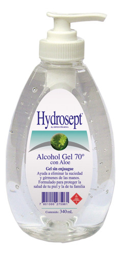 Alcohol Gel 70º Aloe Gel Sin Enjuage 340 Ml C/dosificador 