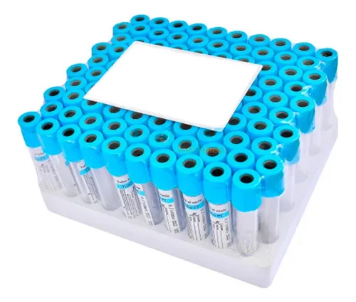 Tubo Tapa Celeste 4,5ml ( Citrato De Sodio 3,2% ) 100 Tubos