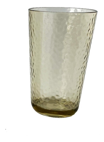 Vaso Bajo De Acrílico Dorado