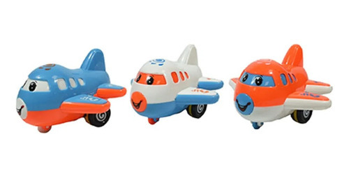 Avion De Linea Infantil A Friccion Clásico 3 Colores 8cm Personaje Avión