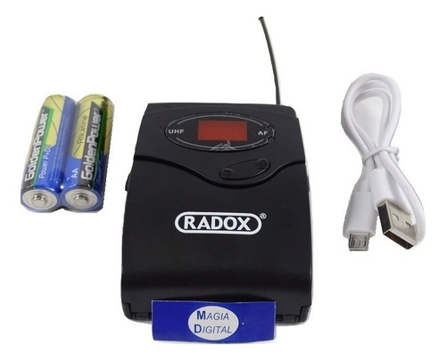 Micrófono Dinámico Radox 490-357 Unidireccional Condensador Color Negro