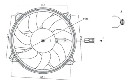 Paleta De Electroventilador Para Citroen Picasso 1.6 Nafta