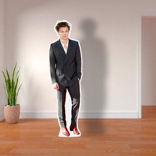 Harry Styles Traje Negro Figura Tamaño Real Coroplast 183cm