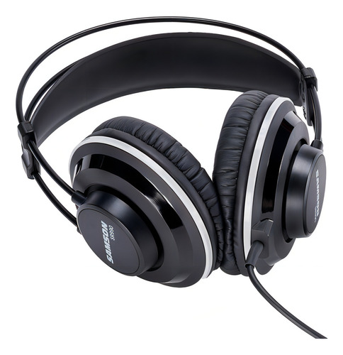 Fones de ouvido Samson Sr990 Semi Open Monitoring Studio - cor preta