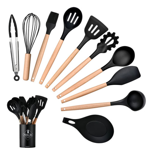 Juego De Utensilios De Cocina Antiadherentes De Silicona