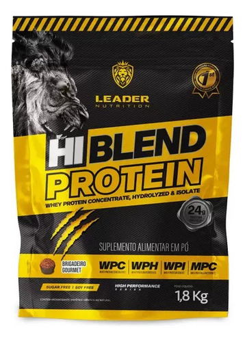 Hi-blend Protein Leader Nutrition 1,8 Kg+brinde Coqueteleira Sabor Brigadeiro Gourmet