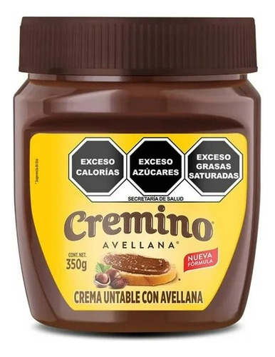 3 Pzas Crema Cremino Untable Con Avellana 350 G