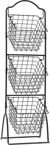 Cesta De Mercado De Metal De 3 Niveles Gourmet Basics D...