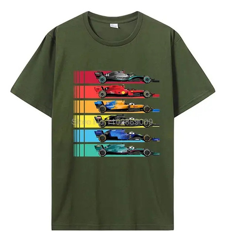 Playera De Manga Corta Con Estampado F1 Team Para Hombre