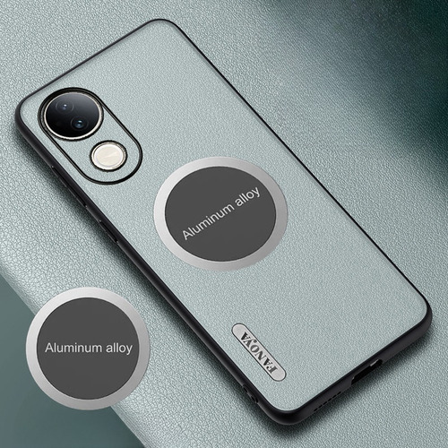 Funda For Vivo V50e Pro Lite Cuero Liso Magnético