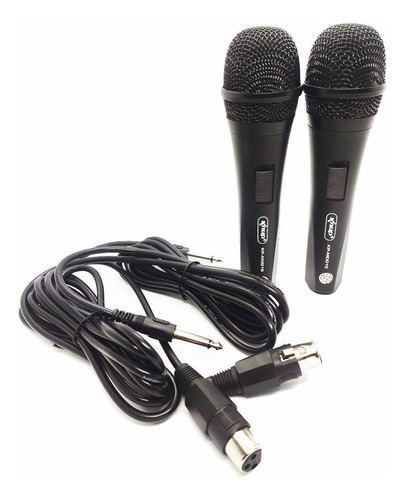 Microfone Com Fio Duplo Profissional Modelo Kp-m0015