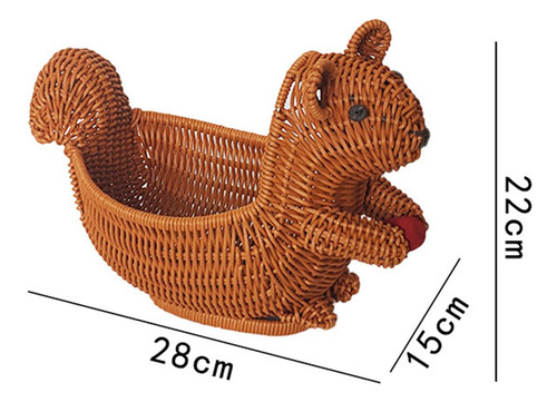 Con Forma De Animal, Cesta De Pan De Ardilla 28x15x22cm