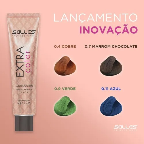Tinta De Cabelo Coloração Extra Color 7.44 Cobre Intenso