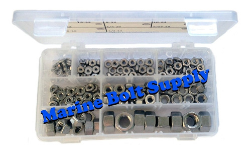 Tipo 316 Acero Inoxidable Hex Nut Assortment Kit Bolt 6