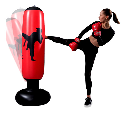 Saco De Boxeo Inflable Para Ninos Y Adultos De 65 Pulgadas D