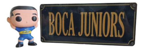 Cartel Chapa Boca Juniors 13x30 Muñeco Riquelme Funk Style