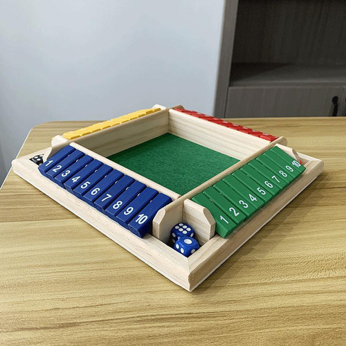 4 Lados Cerrar La Caja Juego De Madera Tablero Número Beber