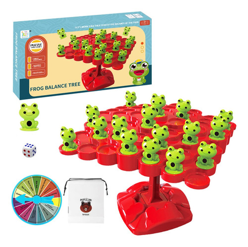 Juguetes Matemáticos Montessori Frog Balance Tree, Báscula P