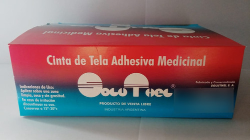 Cinta Tela Adhesiva Medicinal Soluthel Oxido De Zinc Estriba