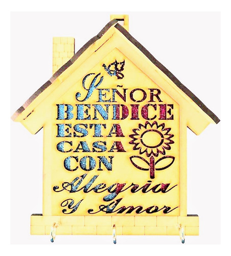 Portallaves Cristianos Madera Café Varios Modelos