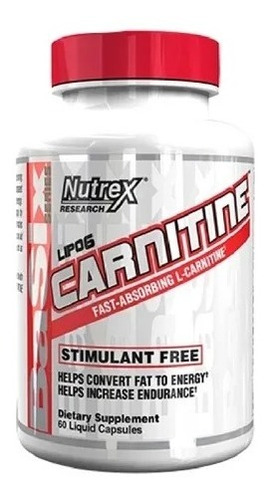 Suplemento L Carnitina Nutrex Lipo-6 Carnitine 60 Ct