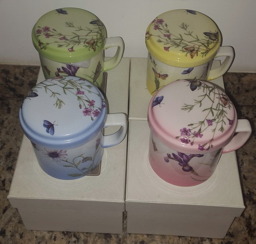 Set De 4 Tazas En Cerámica Para Infusiones Dyramics