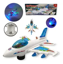 Comprar Avion Luz Sonido Musical A Pila Armable Movimiento Juguete 
