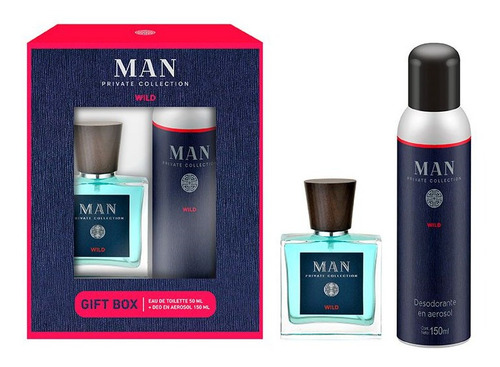 Set Man Private Collection Edt 50 Ml + Deo 150 Ml Wild