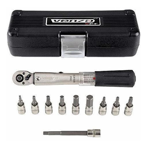 Venzo Bicycle Bike Torque Wrench Allen Key Tool Kit De Juego