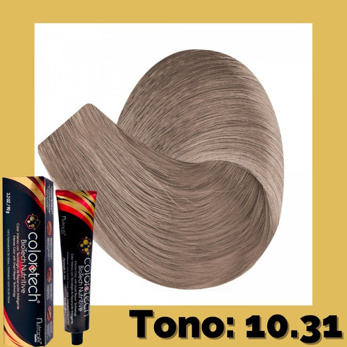 Color Tech Tinte 10.31 Rubio Extra Claro Dorado Cenizo 90g