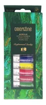 Comprar Kit Estuche Pintura Acrílica Obertone Tubo 12 Colores 12 Ml