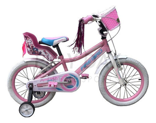 Bicicleta Firebird Rodado 16 Infantil Con Rueditas Color Rosa