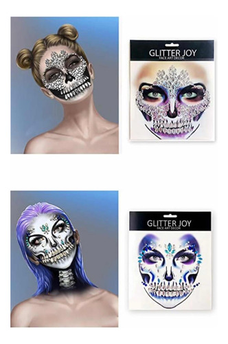 Gemas Autoadhesivas Faciales De Cristales De Catrina