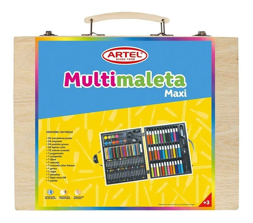 Maleta Premium 130pcs Caja Madera Artel