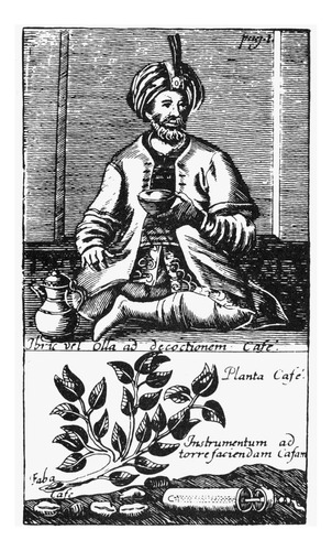 Turquía Coffee 1688 Na Turco Hombre Beber Café Un Molino De 