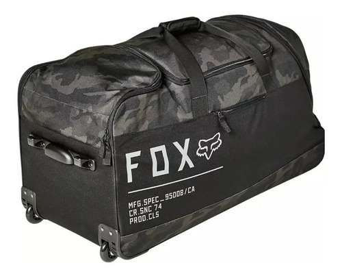 Bolso Moto Cross Con Ruedas Fox Shuttle 180 Negro Camuflado