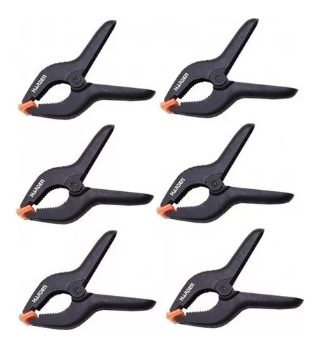 Set 6 Prensas D Mano Plastica 6 '/150 Mm Pinza Clamp Harden