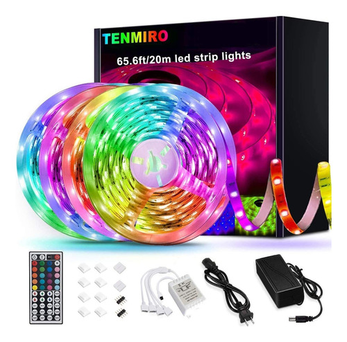 Kit De Tira De Luz Led Rgb De 20 Metros Para Dormitorio