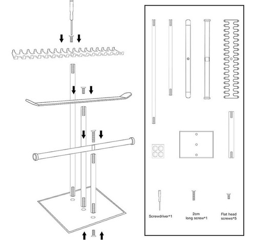 Soporte Organizador De Joyas Con Forma De T, Soporte Para