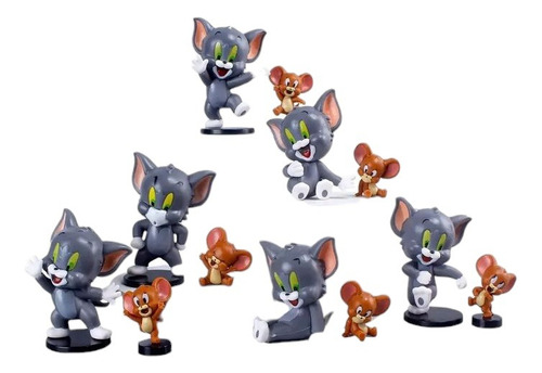 Tom & Jerry Colección X 9 Figuras En Bolsa