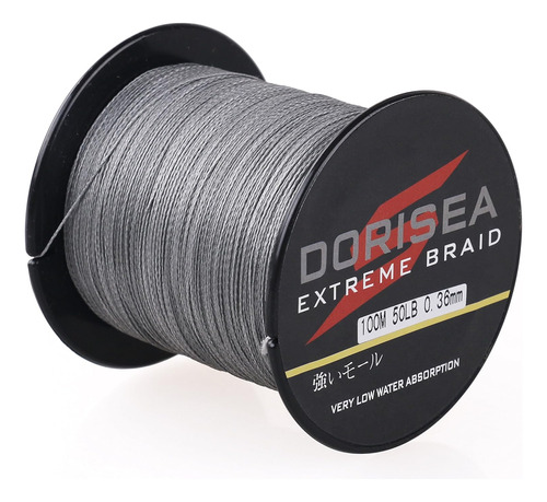 Extreme Braid - Hilo De Pesca Trenzado 100% Pe Gris, 109 Yar