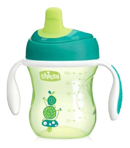 Copo Trainning Cup 200ml Verde Caracol Chicco 6+meses