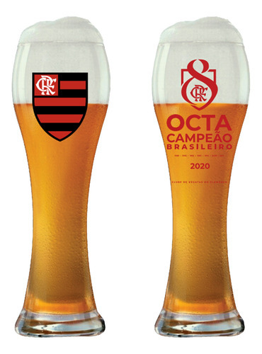 Copo Oficial Flamengo Octacampeão Brasileiro  - 650ml