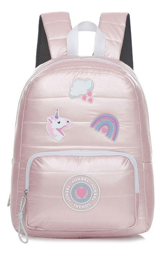 Mochila Trendy Escolar 16836 Color Rosa Diseño Unicornio