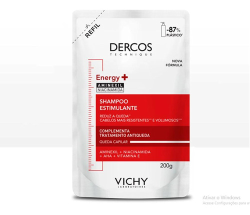 Vichy Dercos Energy+ Refil Shampoo Estimulante 200g